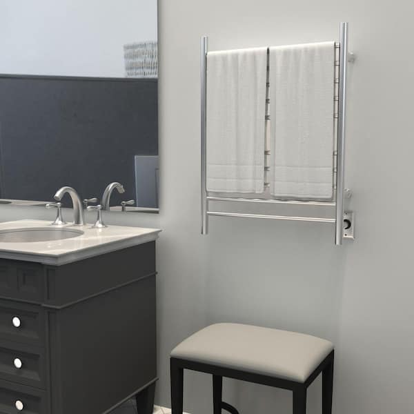 Amba RWH-SMB Radiant Towel Warmer With 10 Straight Bars, Matte Black