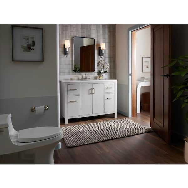 KOHLER San Souci 12 in. Rough In 1-Piece 1.28 GPF Single Flush Elongated Toilet in White Seat Included