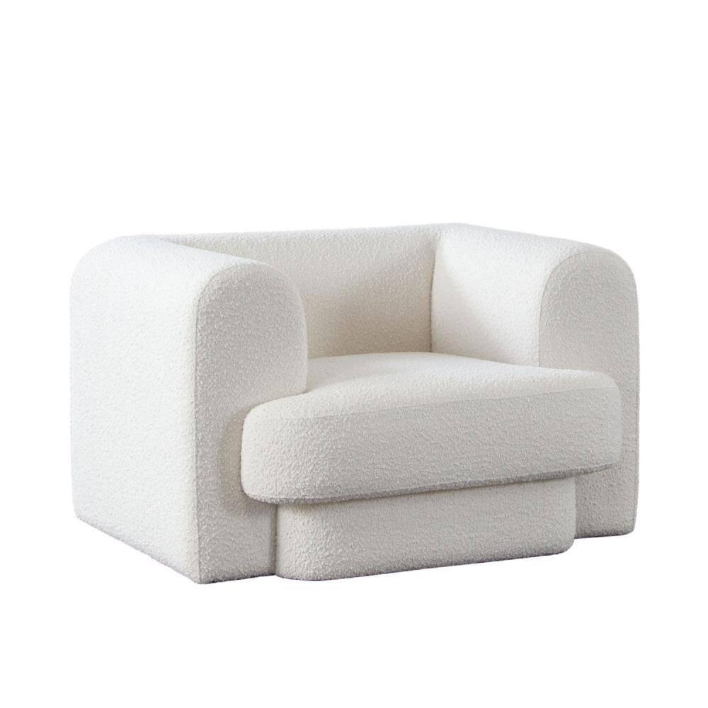 Foxo Ivory Fabric Arm Chair with Padded Ivory Velvet price history on PriceWatchPro