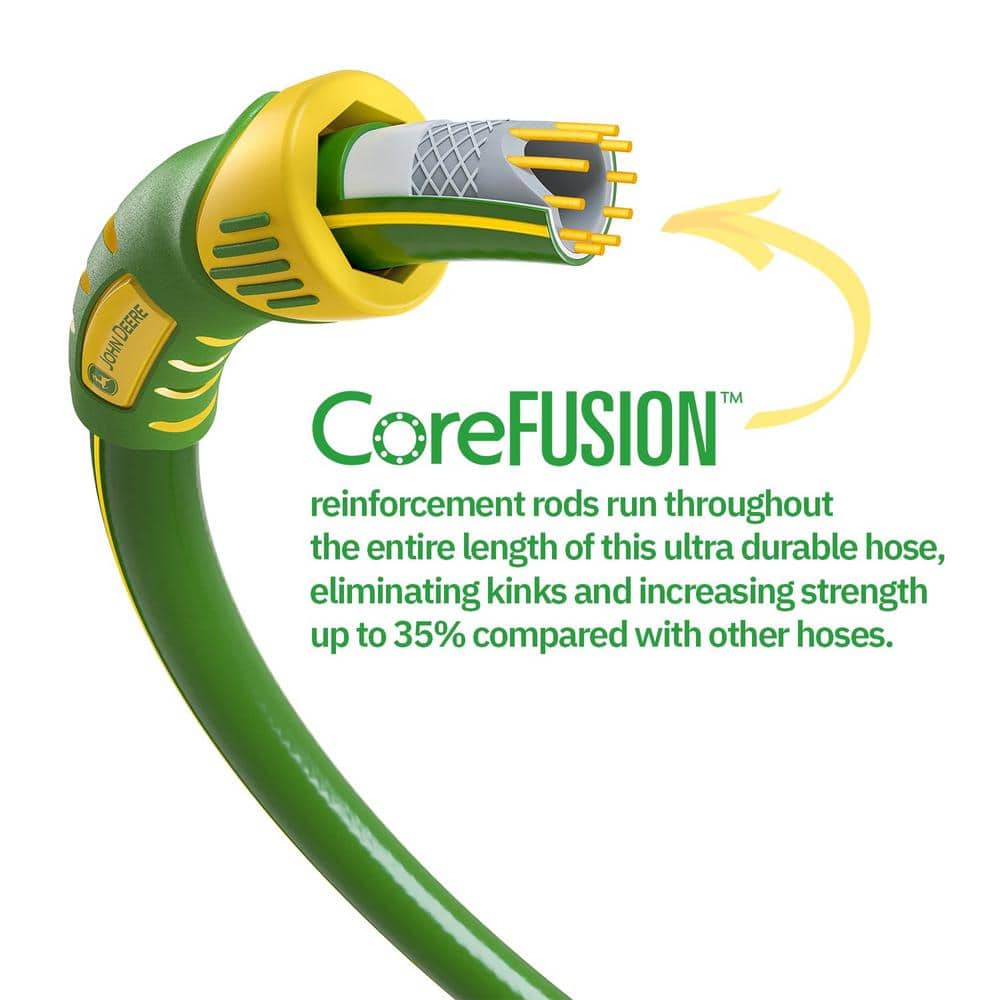 Green 50 ft Heavy-Duty Kink-Free Garden Hose