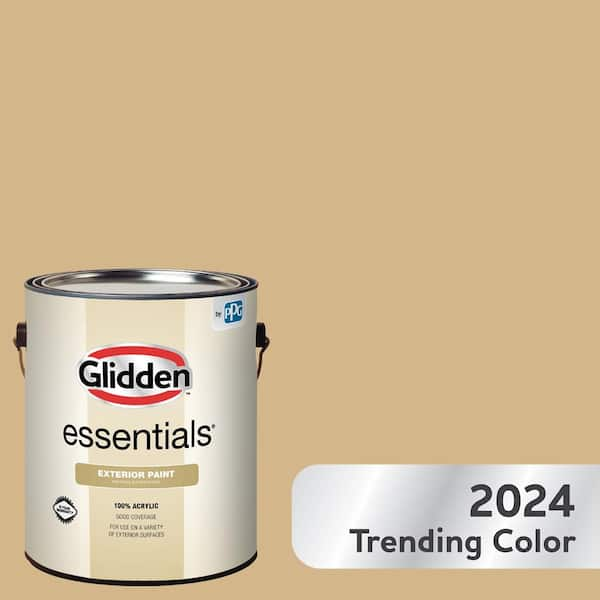 Glidden Fundamentals Exterior Paint White, Semi-Gloss, 1 Gallon 