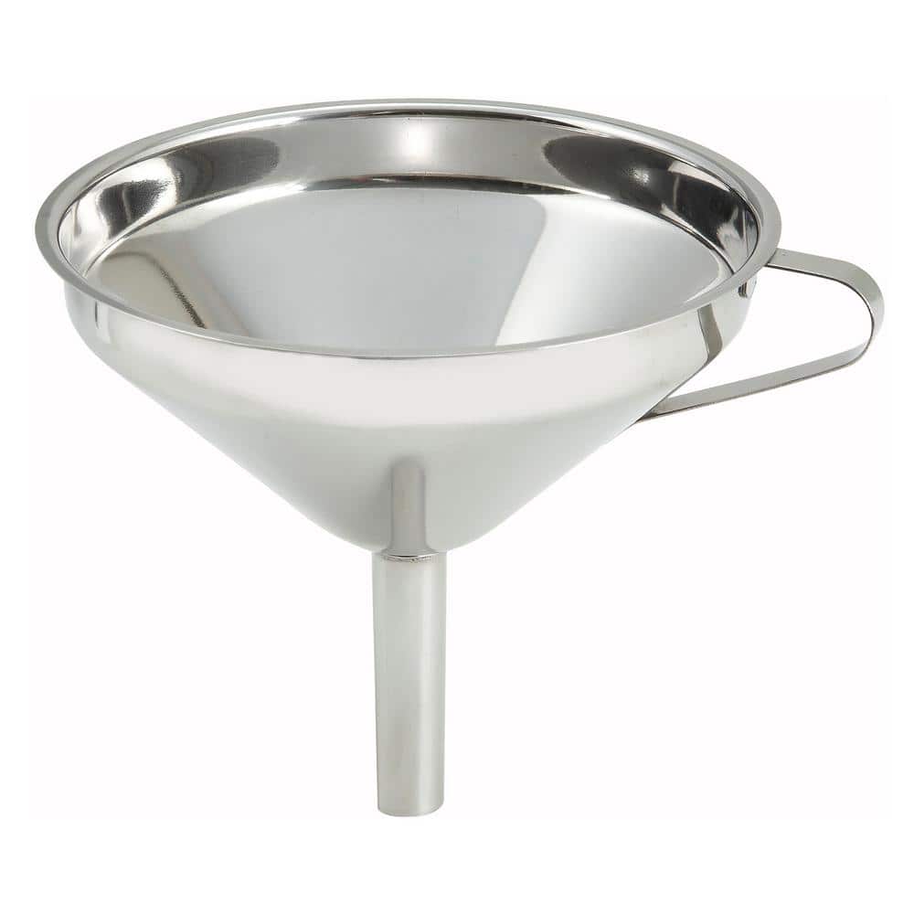 Winco 5.75 in. Stainless Stee Wide Mouth Funnel SF-6 - The Home Depot