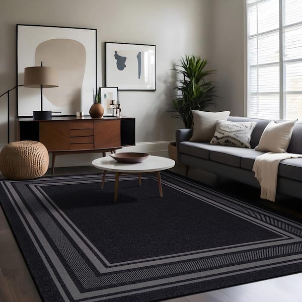 【hammy】 アールケ カーボネーター3 マットブラック Beverly Rug 3 X 5 Black Carmel Bordered Non Slip Indoor Area Rug