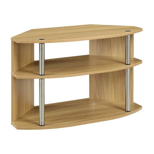 Convenience Concepts Designs2Go 16 in. Light Oak Wood TV Stand 30 in. with Built-In Storage