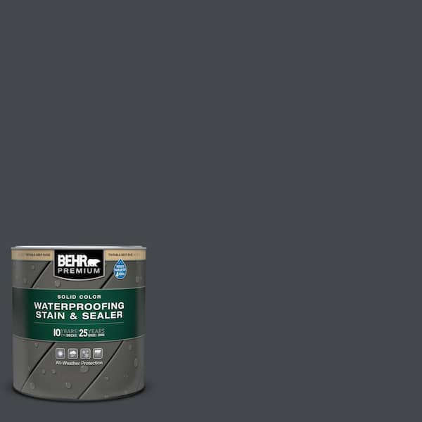 1 qt. #PPU24-23 Little Black Dress Solid Color Waterproofing Exterior Wood Stain and Sealer