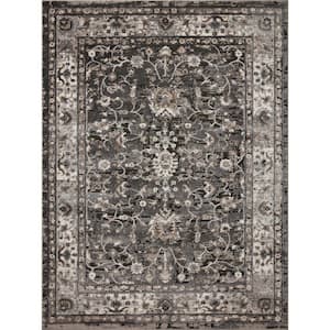 Estelle Charcoal/Grey 3 ft. 11 in. x 5 ft. 7 in. Oriental Area Rug