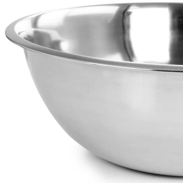 30 Quarts Extra Large Mixing Bowl Standard Weight Stainless Steel Round  Silver for sale online