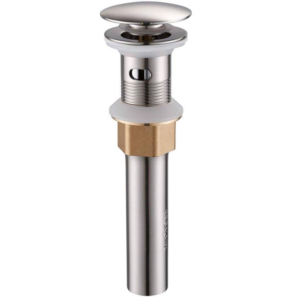 Pop‑Up Vessel Sink Drain Assembly with Detachable Basket Overflow, 1‑Piece Bath Accessory Set in Brushed Nickel price history on PriceWatchPro