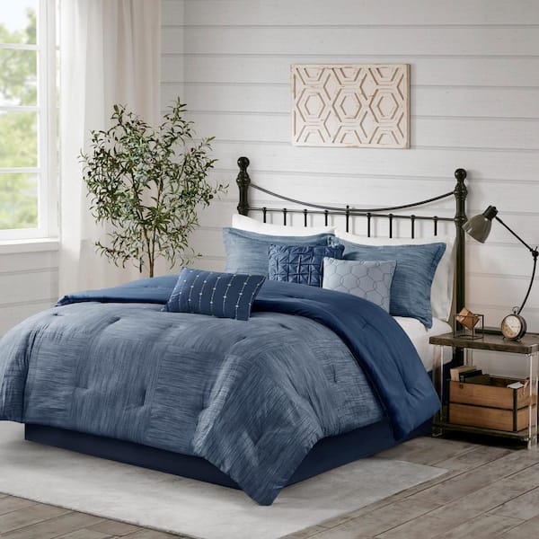 Louis Vuitton Smokey Blue Monogram Comforter Bed Set - Peto Rugs