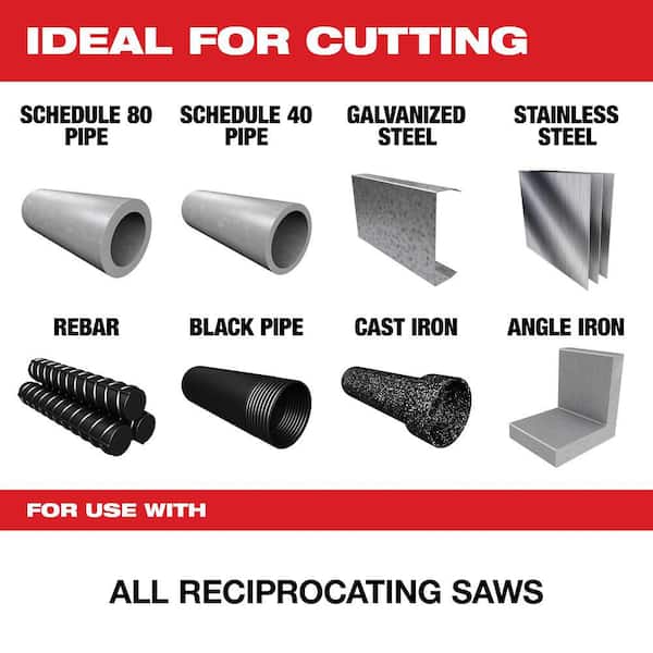 9 in. 8 TPI TORCH Nitrus Carbide Teeth Metal Cutting SAWZALL Reciprocating Saw Blade