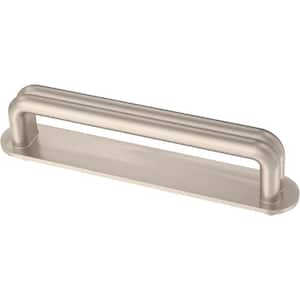 Urbane Wire 3-3/4 in. (96 mm) Satin Nickel Drawer Pull w/Backplate (5-Pack)