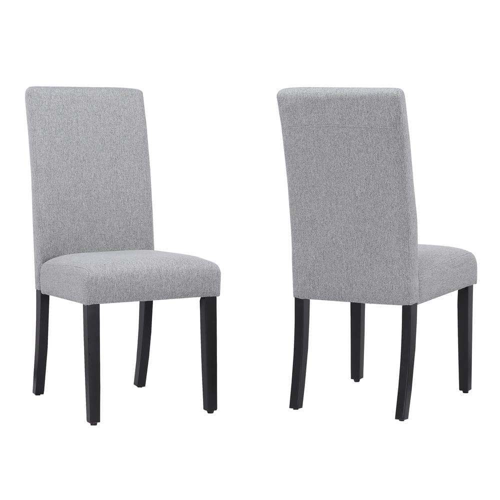 Nina Side Chair Linen Fabric Upholstered Kitchen Dining Chair, Gray (Set of 2) -  WESTINFURNITURE, ID303-DT-GY-2