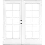 MP Doors 60 in. x 80 in. Fiberglass Smooth White Left-Hand Outswing ...