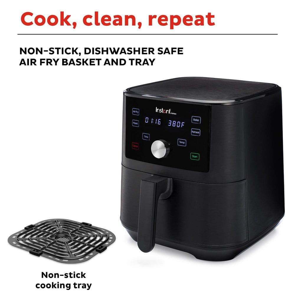 Instant Vortex 6 Quart Black 4-in-1 Air Fryer