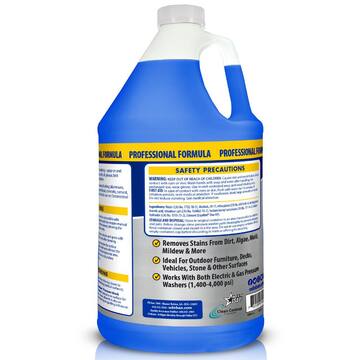 1 Gal. Pressure Wash Concentrate, Pro Pressure Washer Soap/Detergent for Siding, Driveway and Concrete Cleaning (2-Pack)