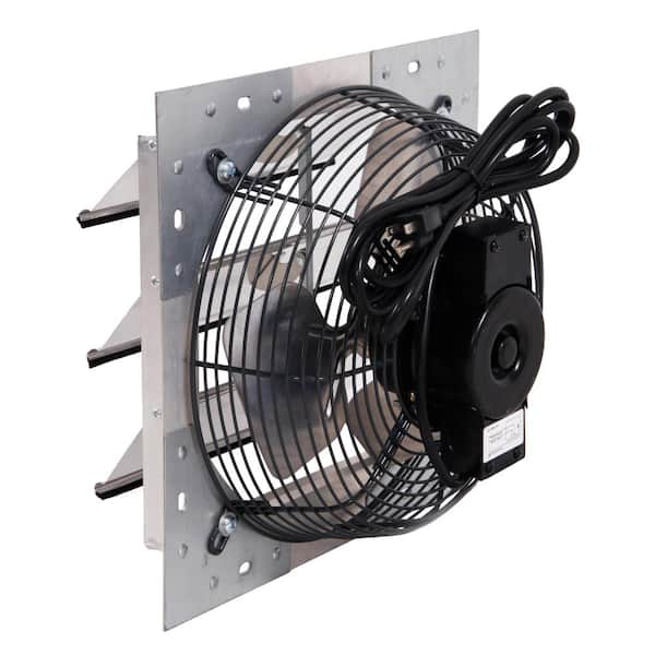 1100 CFM Shutter Exhaust Fan Gable Mounted, 12 in. Propeller