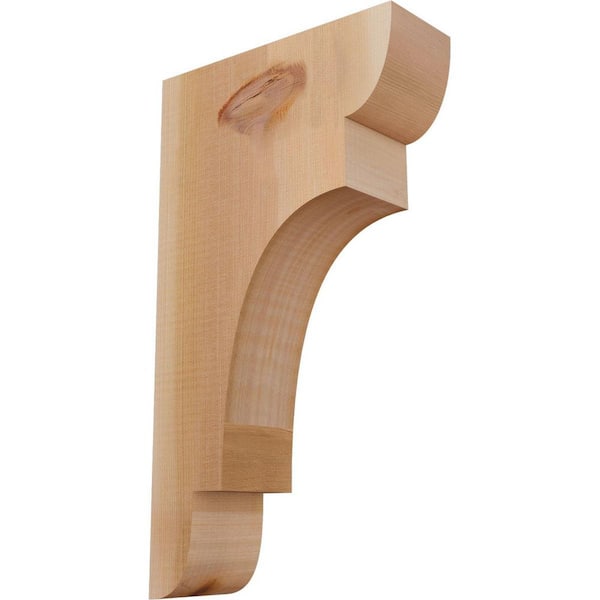 Ekena Millwork 3-1/2 in. x 10 in. x 18 in. Western Red Cedar New Brighton Smooth Corbel