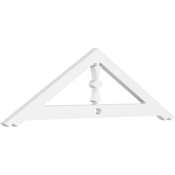 Ekena Millwork 1 in. x 36 in. x 10-1/2 in. (7/12) Pitch Artisan Gable Pediment Architectural Grade PVC Moulding