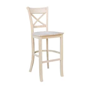 Charlotte 30 in. Unfinished Wood Bar Stool