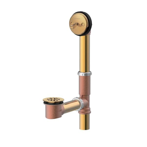 Classics 1-1/2 in. Trip Lever 20-Gauge Brass Bath Drain in Brushed Bronze