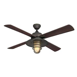 Porto 52 in. LED Indoor Black-Bronze Smart Ceiling Fan with Light Kit and Remote Control