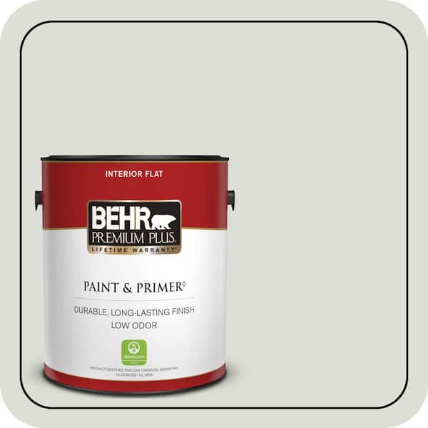 BEHR PREMIUM PLUS 1 gal. #ECC-48-2 Gulf Breeze Flat Low Odor Interior Paint & Primer