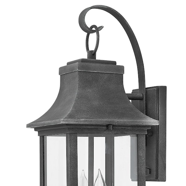 HINKLEY - Adair Medium 2-Light Aged Zinc Outdoor Wall Lantern
