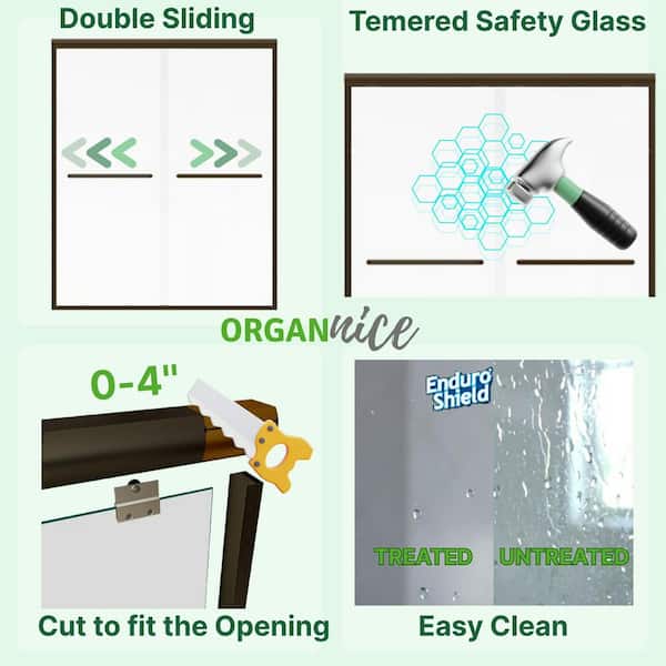 46 in. - 48 in. W x 72 in. H Sliding Framed Shower Door in Oil Rubbed Bronze with Clear Glass