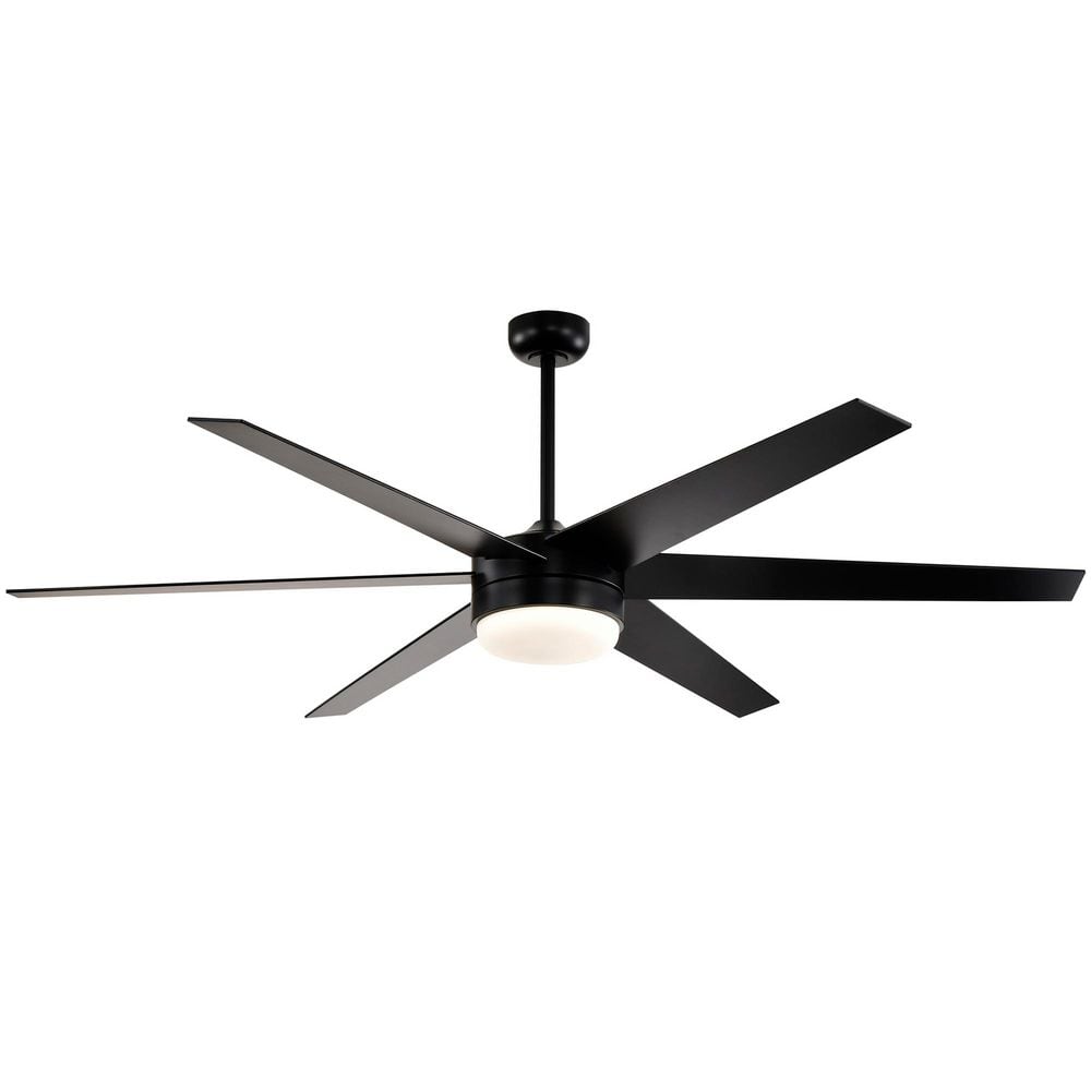 72 in. Matte Black Integrated LED 6-Speed Color Changing Indoor Ceiling Fan with Light and Remote price history on PriceWatchPro