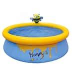 Intex Deep Sea Blue 8 Ft. Round 1.5 Ft. Deep Kids Instant Kiddie Water ...