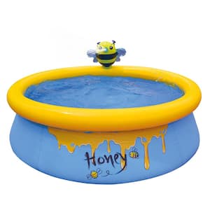 Bee Spray 5 ft. Round 16.5 in. Deep 3D Above Ground Outdoor Backyard Inflatable Kiddie Pool