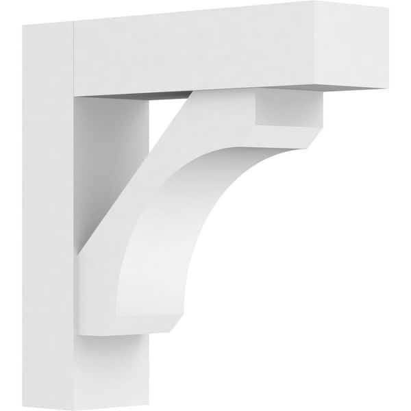 Ekena Millwork Standard Legacy 5 in. W x 18 in. H x 18 in. D Signature Urethane Polyurethane Bracket With Block Ends