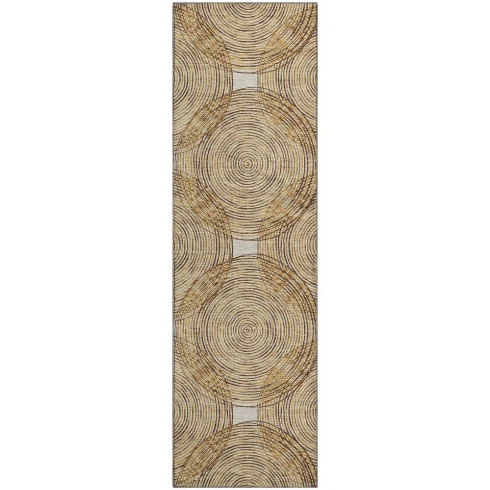 Addison Rugs Mayfield Premium Machine Washable Abstract AMF2534 Gold 2 ...