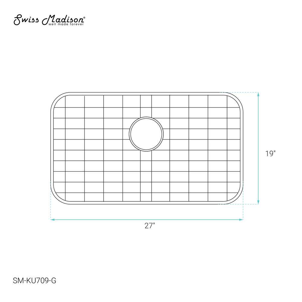 Stainless Steel Undermount Kitchen Sink Grid for 27 x 19 Sinks