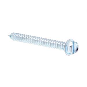 Hex Washer Head Zinc Plated Steel Slotted Drive #10 X 2 in 25-Pack Self-Tapping Prime-Line 9025571 Sheet Metal Screws 
