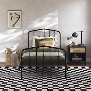 Bushwick Black Metal Frame Twin Platform Bed