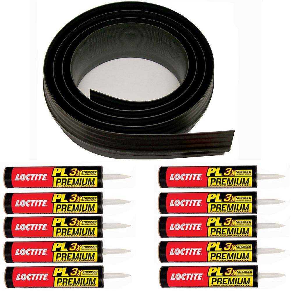 Tsunami Seal 100 ft. Black Garage Door Threshold Seal Kit 53100 The