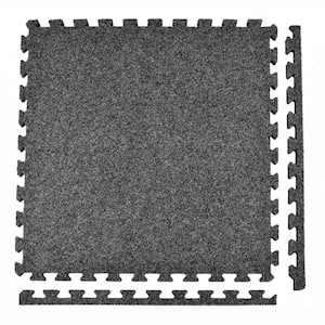 Royal Carpet Dark Gray Residential 24 in. x 24 in. Loose Lay Interlocking Carpet Tile (15 Tiles/Case) 60 sq. ft.