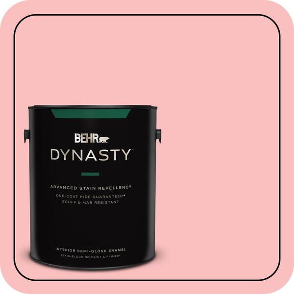 BEHR DYNASTY 1 gal. #140A-3 Carnation Bloom Semi-Gloss Enamel Interior Stain-Blocking Paint & Primer