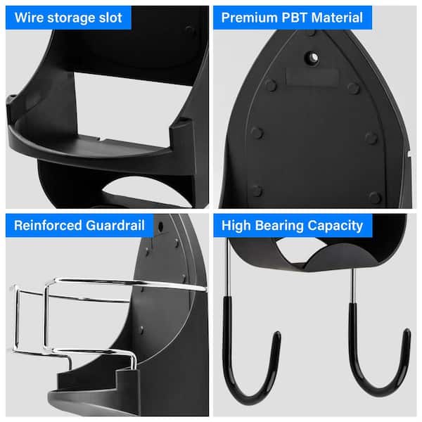 MORDEN MS Wall Mount Ironing Board Hanger & Iron Holder - Heat Resistant, Saves Space In Laundry Room