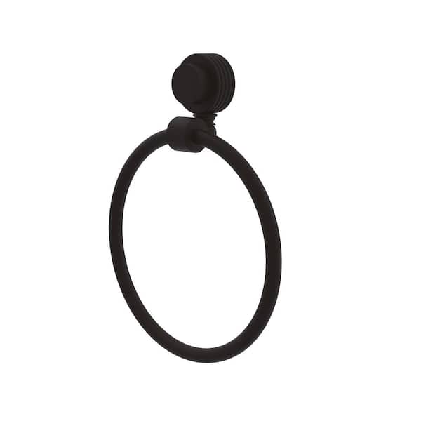 Allied Brass 2016T-PB Continental Collection Twist Accents Towel Ring,  Polished Brass 