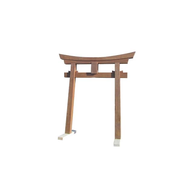 Miniature Brown Japanese Shinto Temple Torii Garden Gate