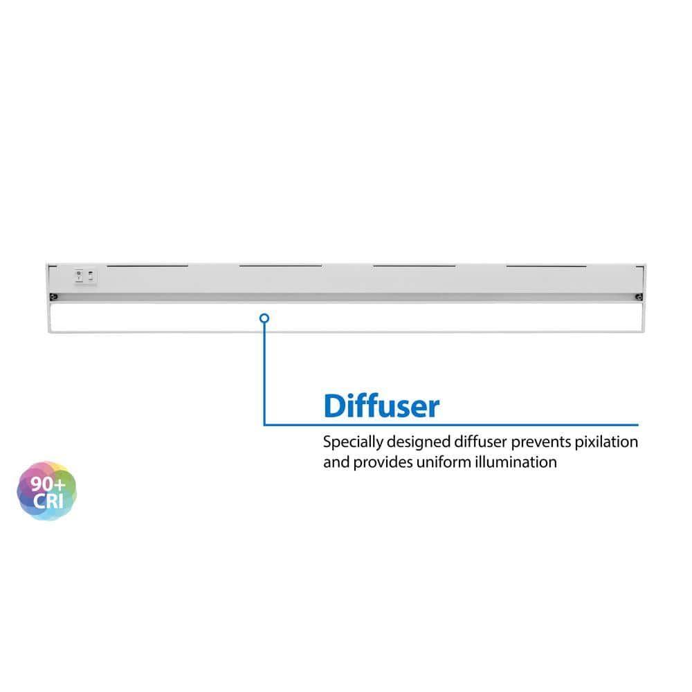 Nicor 30-Inch White LED Under Cabinet Light Bar