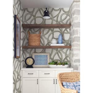 Calix White Twisted Geo Wallpaper