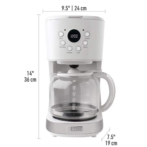 Programmable Coffee Maker, 12 Cups Coffee Pot with Timer and Glass