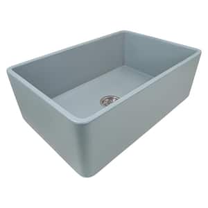 Reversible Farmhouse Apron-Front Fireclay 30 in. x 20 in. Single Bowl Kitchen Sink in Horizon Gray
