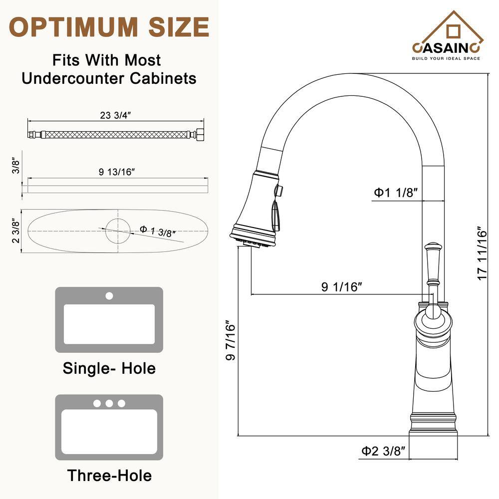 Matte Black Single Handle Pull Down Kitchen Faucet