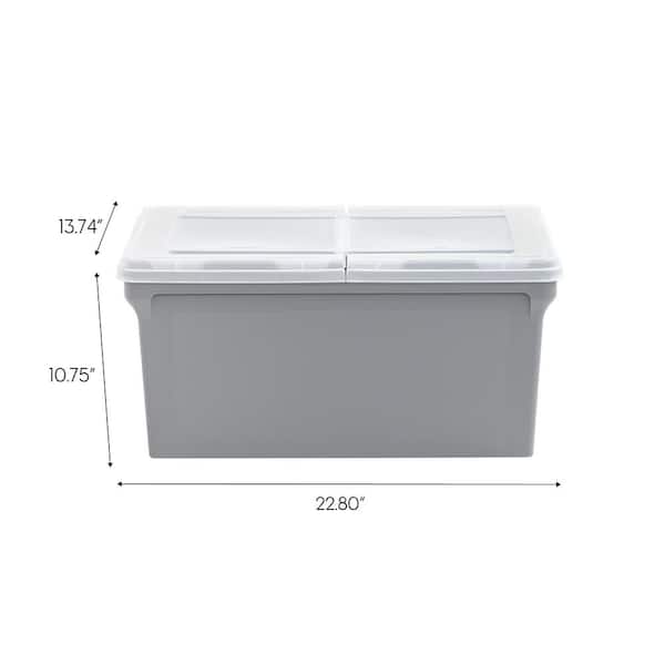 Iris IRS 100101 Clear Storage Boxes with Lids External Dimensions