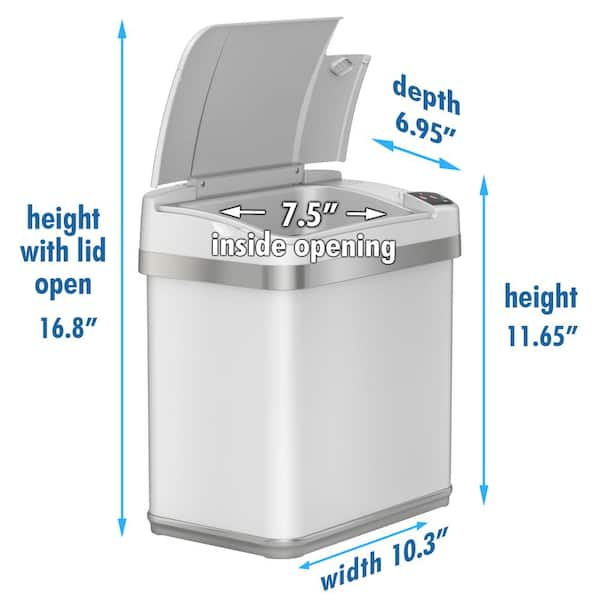 2.5 Gallon / 9.5 Liter Sensor Bathroom Trash Can – iTouchless Housewares  and Products Inc.