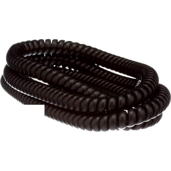 Zenith 25 ft. Coiled Phone Cord, Black